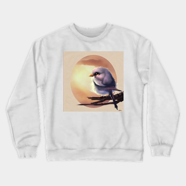 Lavender bird Crewneck Sweatshirt by Artofokan